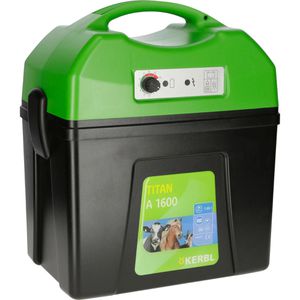 Kerbl Weidezaungerät 392521, Titan A 1600, 12 V Akkubetrieb, Zaunlänge bis 30 km