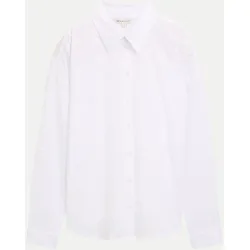 Bluse mit gepunkteter Struktur Weiß XL