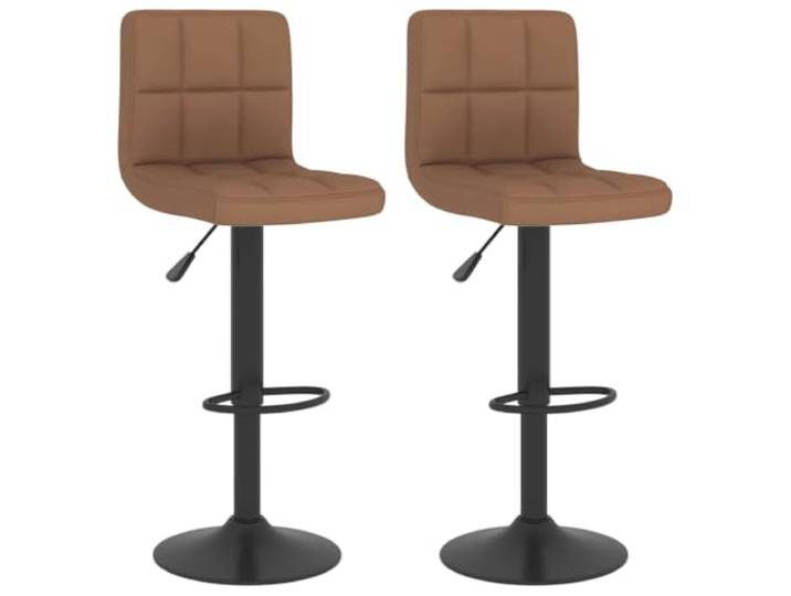 Makastle Barhocker 2 STK. Braun Stoff