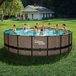 50NRTH Summer Waves Elite Pool 549x132 cm, Teak-Optik