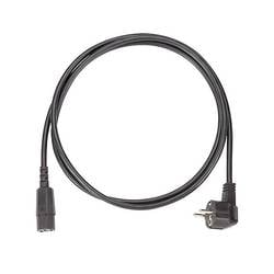 BACHMANN Netzkabel, gerade IEC-Buchse, H05VV-f 3G 1,5mm², schwarz, 2 m 354.127