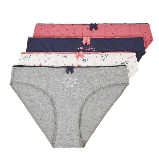 Happy Shorts Kerst slips dames 4-pack d685