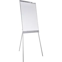 Flipchart mit Whiteboard, Dreibein, Kunststoff, Aluminium, weiß, grau