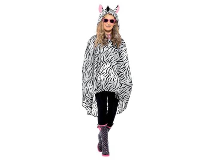 Fancy Dress Zebra Party Poncho