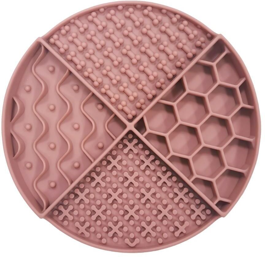 Nordic paws - Lickmat Round - Red - 21x21cm