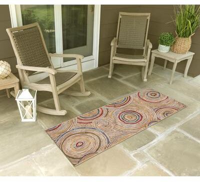 Lush Decor Esencia Basket Circles Indoor/Outdoor Mat