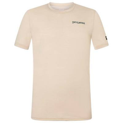 super.natural - Peak Lovers Tee - Merinoshirt Gr L beige