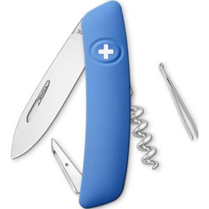 SWIZA Taschenmesser D01, blau, 6 Funktionen, mit Kunststoffgriff & Edelstahl-Zweihandklinge
