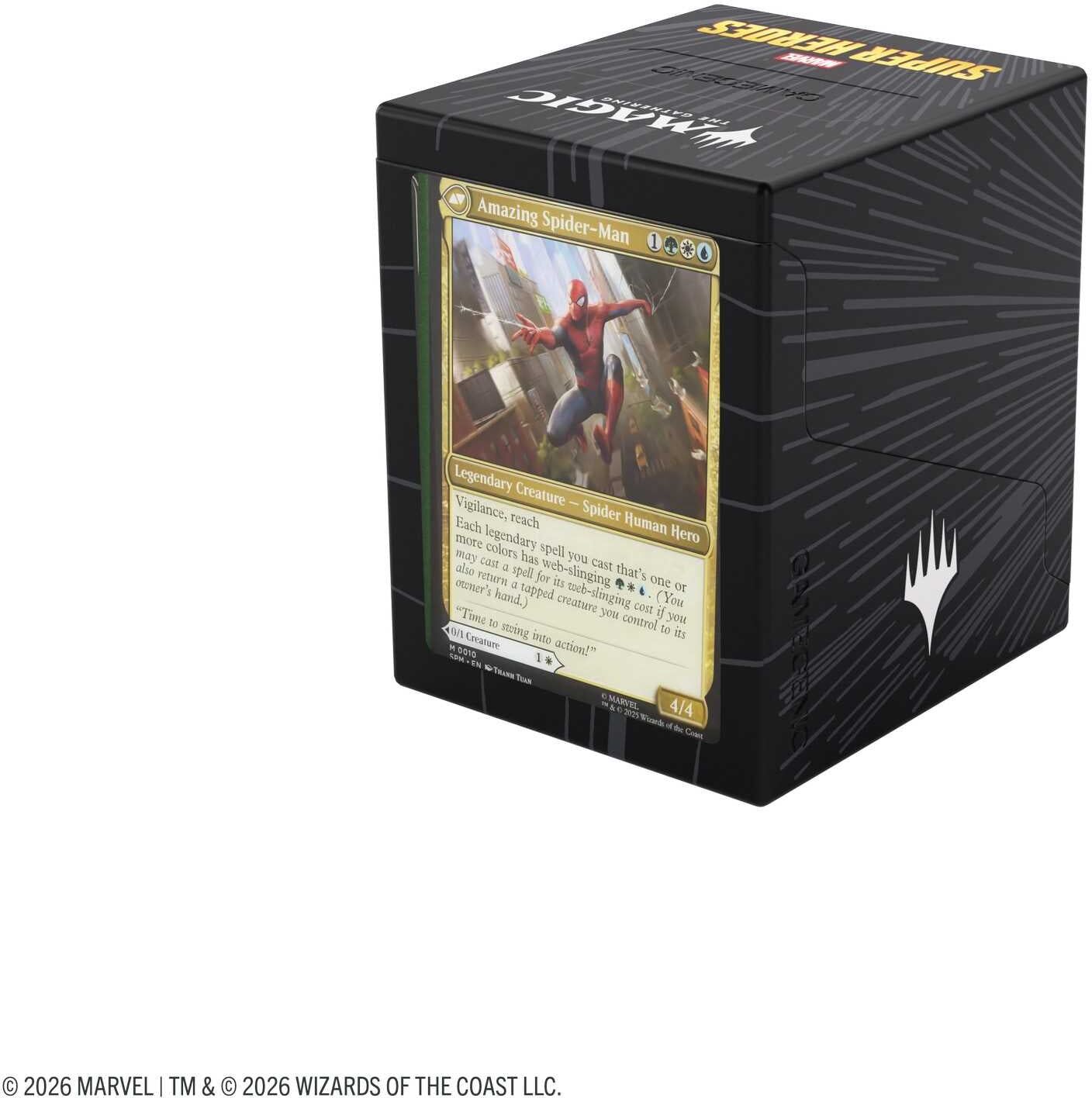 Gamegenic Magic: The Gathering Marvel Super Heroes Bastion 100+ XL - Comic Burst Black, Card Game Accessory for Large Decks