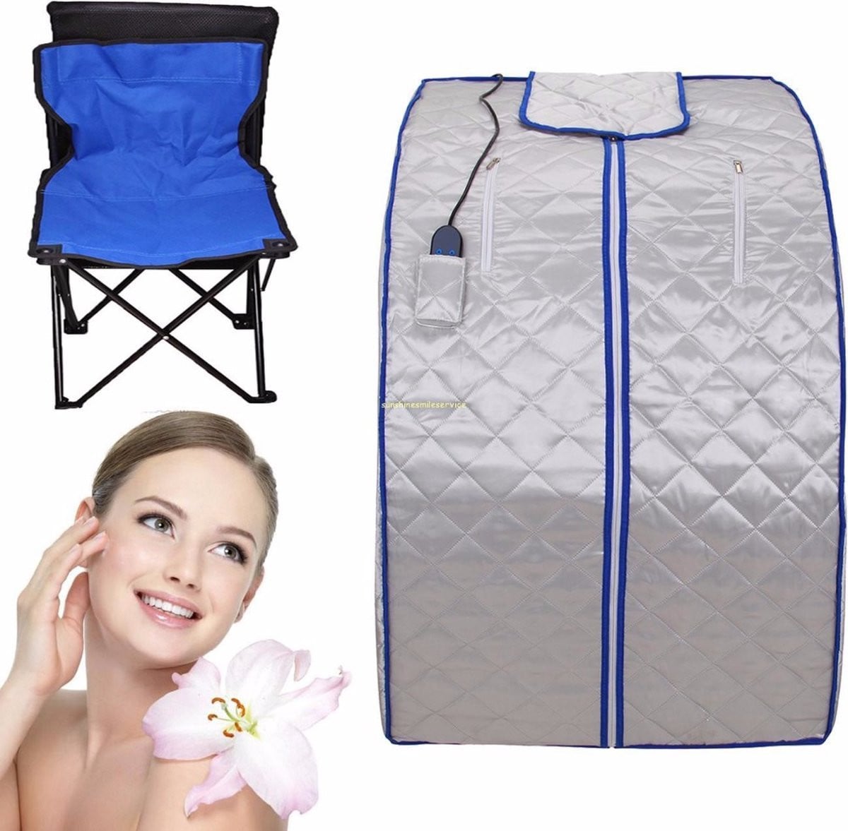 Vevor Mobiele Sauna - Draagbare en Opvouwbare Stoomcabine in Grijs, Wit of Zilver