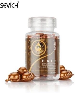 ilyeco Sevich Hair Serum With Polygonum Multiflorum, Ginger Hair Growth Capsules, Vitamin Oil Repair Treatment For Damaged Hair a
