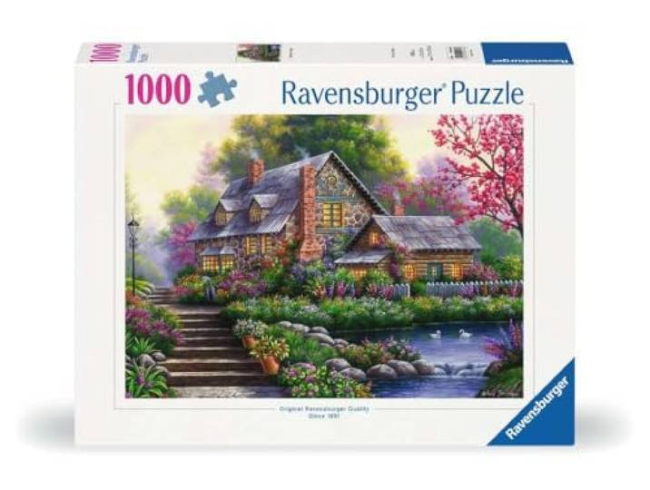 Erwachsenenpuzzle 1000 Teile - Romantisches Cottage, New Version
