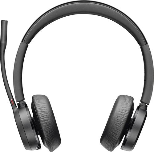 HP Poly Voyager 4320 UC Stereo On Ear Headset Bluetooth Stereo Schwarz Noise Cancelling Lautstärkeregelung Computer