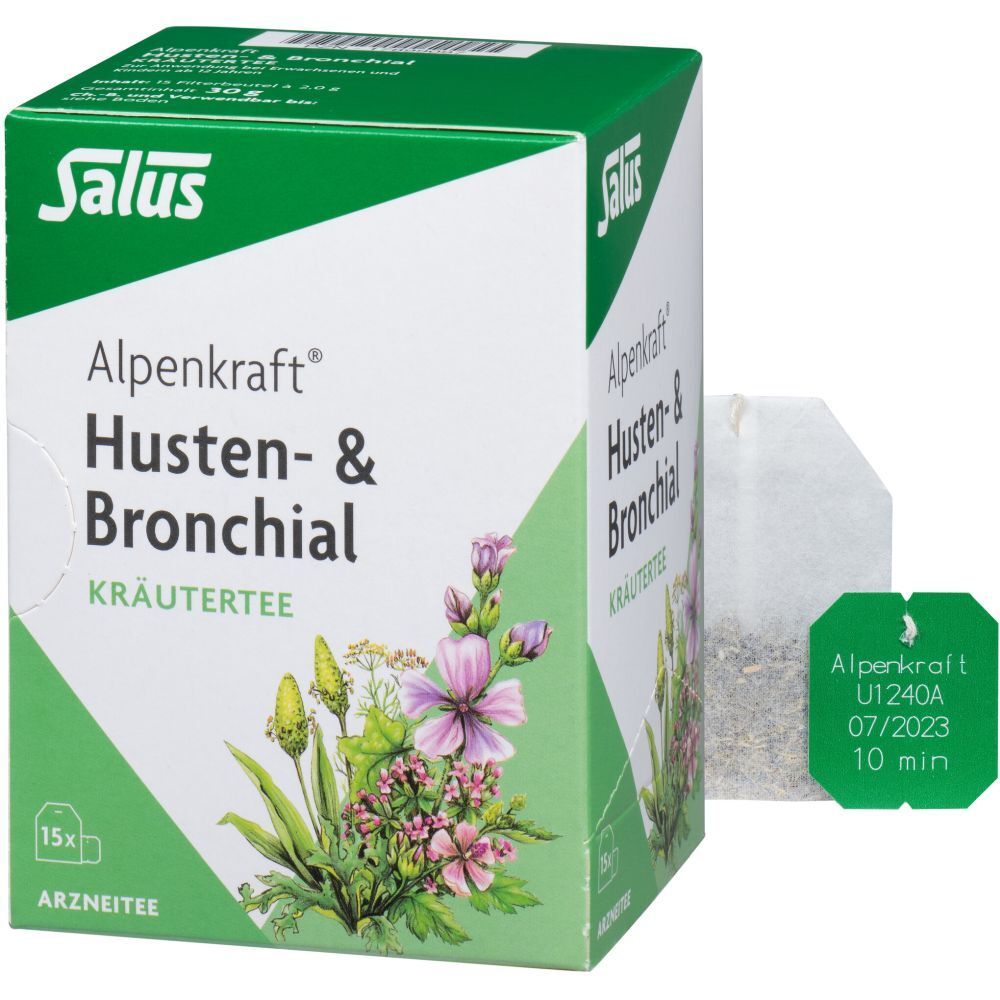Alpenkraft Husten-&Bronchial Kräutertee Salus Fbtl 15 St Filterbeutel