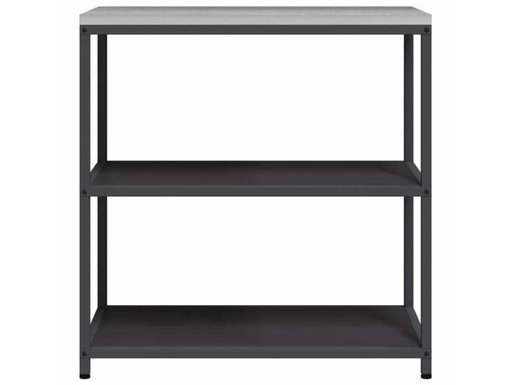 Moderne Étagère de rangement de cuisine SWEETY Accessoire de meuble avec étagère Noir Acier 90x50x92 cm BB1370