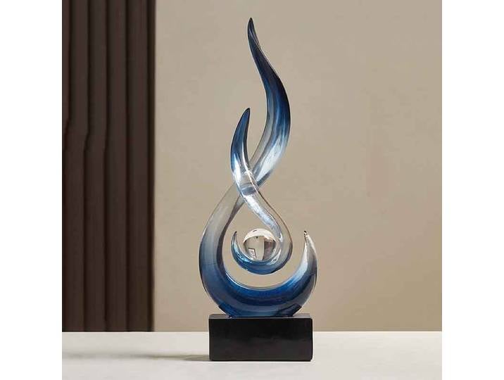 Sculpture abstraite en résine pour décoration de chambre, corne de luxe, décoration de bureau de bureau de meuble TV, statue d'artisanat créatif, cadeau nordique