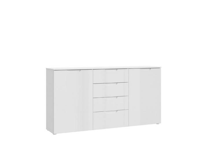 freiraum Sideboard SIENNA, in weißglanz Dekorfolie - 164,8x84,9x34,4cm (BxHxT)