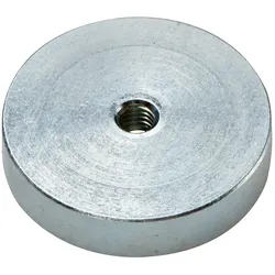 7 Neodym-Topfmagnete mit Innengewinde 32 mm, Neodym, Stahl, silber