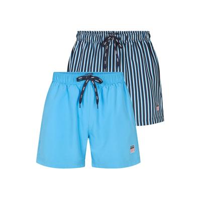 Badeshorts VINSON "VINSON Swim shorts VMRucer", Herren, Gr. XL, Normalgrößen, blau (azure, azure), Obermaterial: 100% Polyester, Badehosen Badeshorts