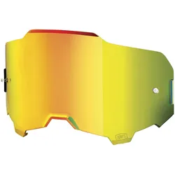 100%, Motorradhelm Zubehör, Armega Replacement - Injected Mirror Gold Lens