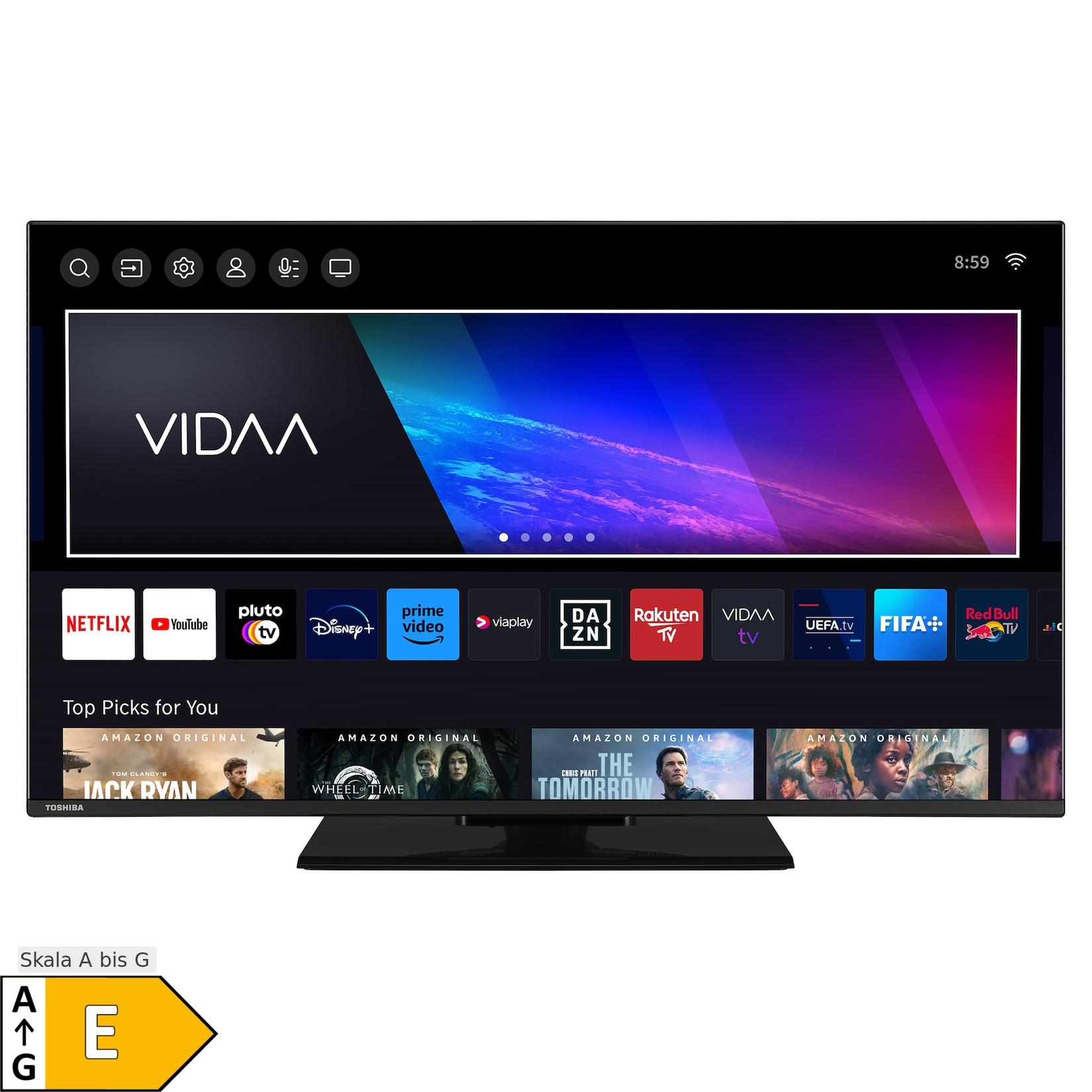 Toshiba 40QV3F63DAZ QLED Fernseher 40 Zoll Smart TV VIDAA Full HD HDR TV mit Triple-Tuner (2026)
