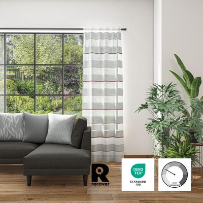 Vorhang NEUTEX FOR YOU "Leila" Gr. 1, weiß (silberfarben, rost, weiß), B:144cm H:245cm, Baumwolle, Polyester, Gardinen
