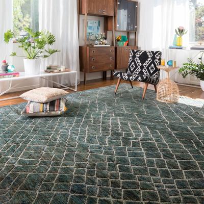 Alexander Home Phoenix Diamond Moroccan Hand Knotted Jute Wool Area Rug
