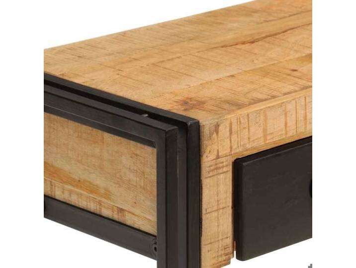 Magnifique Table console 110x30x76 cm Bois de manguier solide - design polyvalent - pour maison - Noir 20.6 kg 2026_861044