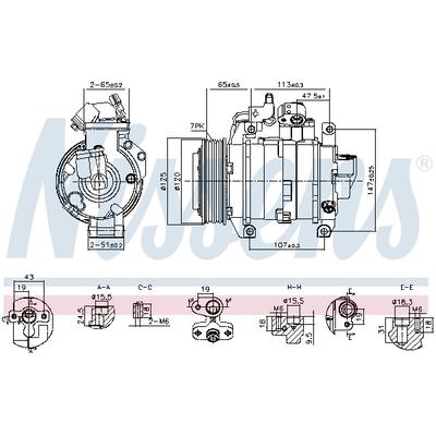 NISSENS Kompressor, Klimaanlage 891044 für HONDA