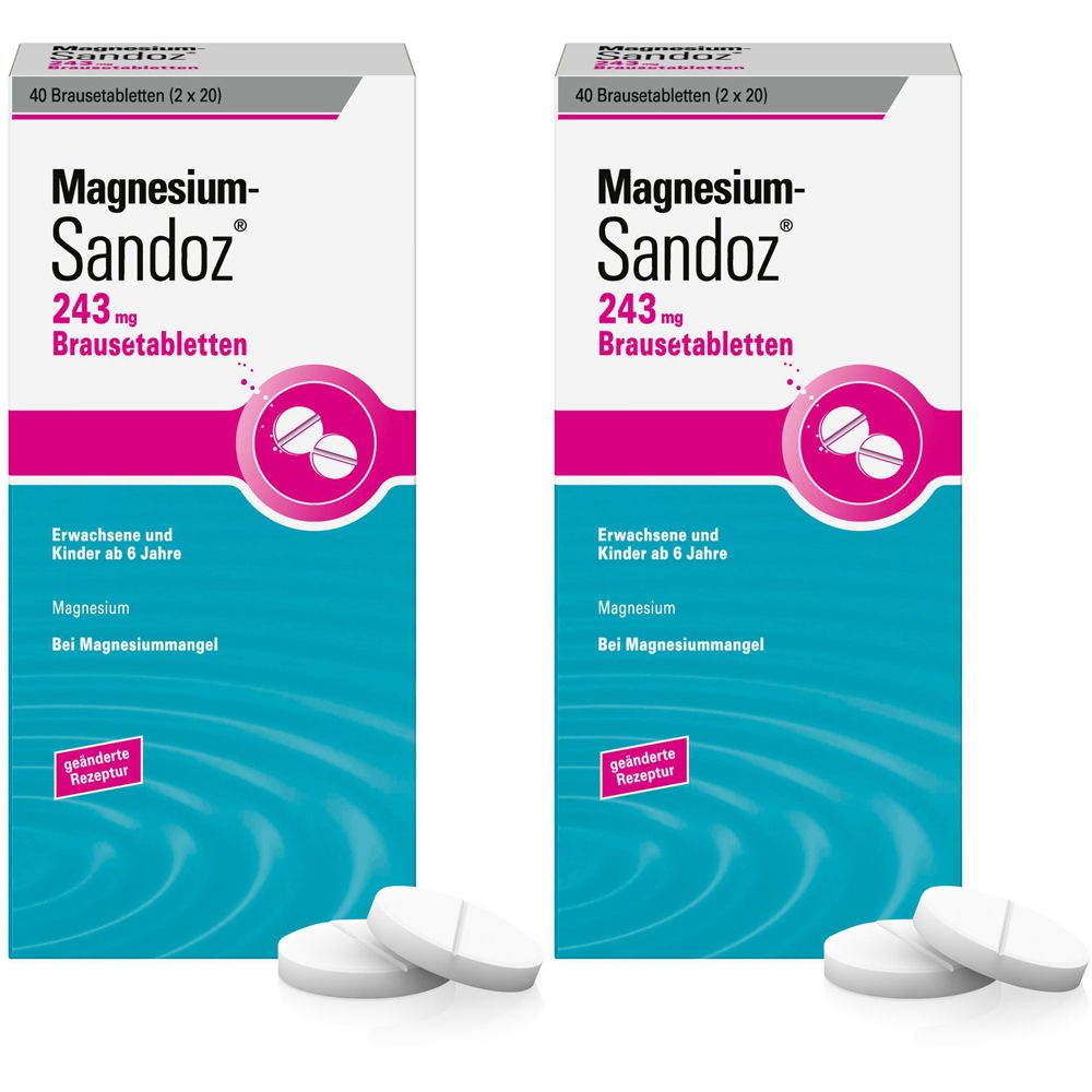 Magnesium-Sandoz 243 mg Doppelpack 2x40 St Brausetabletten