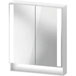Duravit Collection One Spiegelschrank, seitliche Lichtfelder, 600x155x750mm, QA7150018182000, Farbe: Weiß Matt/CH Netzstecker