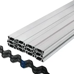 VEVOR Federdraht- und Verriegelungskanal 2m Federverschluss- und U-Kanal-Paket 40 Packungen PE-beschichteter Federdraht und Aluminiumlegierungskanal Kunststoff-Polyfolie oder Schattentuchbefestigung