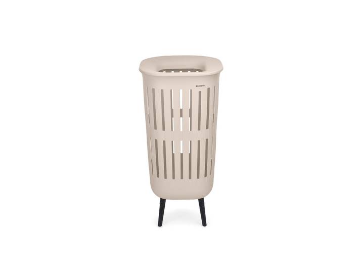 Wäschekorb BRABANTIA Collect-It mit Gestell 55 l , beige, B:38,2cm H:64,3cm T:38,2cm, Kunststoff, Wäschesammler, Wäschekorb