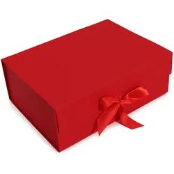 Flat Pack Gift Box - Extra Large  (33x25x12cm) - Red