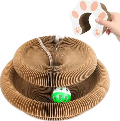 Inspire Curations Magic Curl Interactive Cat Tunnel Toy & Scratching Ball 1pc