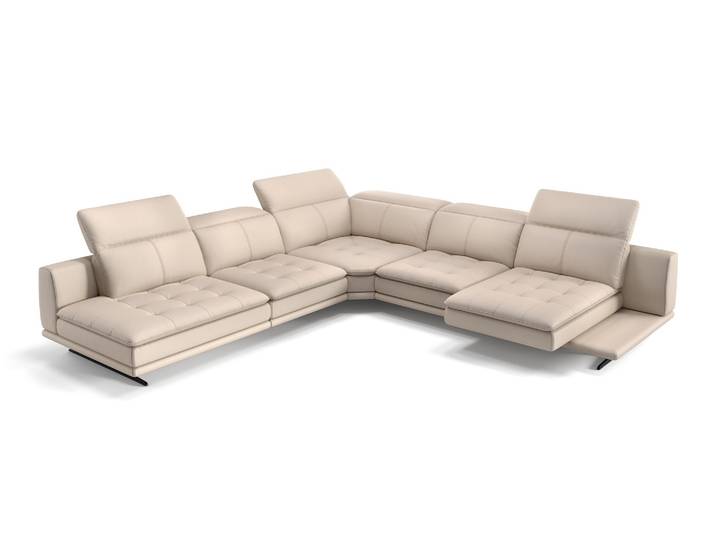 Leder Ecksofa NIZZA Eckgarnitur mit Sitzfunktion Bigsofa