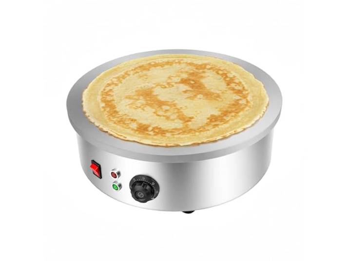 PBTERDTF Crepes maker Große Backfläche mit 45cm Ø, 220V 3000 W Gewerbe Profi Crêpes Maker Machine Pfannkuchen Maker Antihaftbeschichtete Platte 50-300℃ Temperature für Crepes, Pancakes & Tortilla