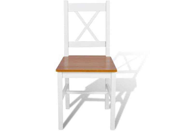 KLGBNCVE Esszimmerstühle 2 STK. Weiß Kiefernholz Massives Kiefernholz, ergonomisches Design, einfache Reinigung, max. 110 kg pro Sitzplatz