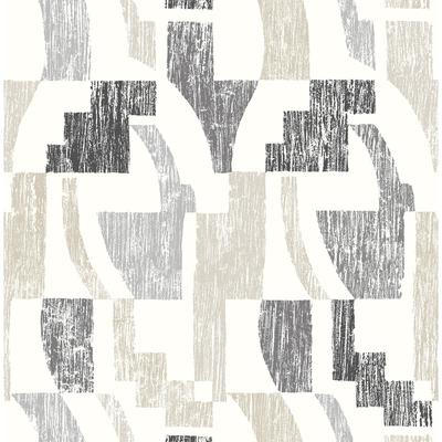 NuWallpaper Taupe Multi Lenny Geometric Peel & Stick Wallpaper