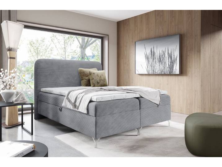 yourhouse24 Boxbett Gomez (Bonell-Matratze und Topperr), mit zwei Bettkästen