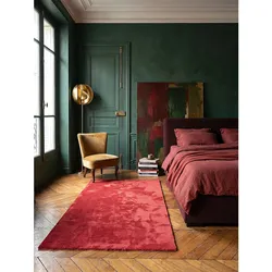 Läufer Hochflor Rot 60x110 cm - ALDAN   Kadima Design