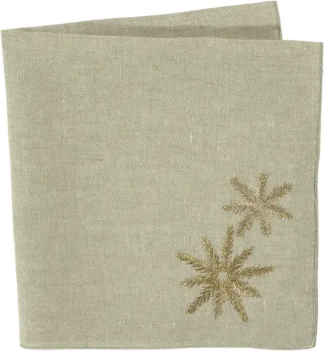 Sander linnen servet Crystal Beige 45 x 45 cm