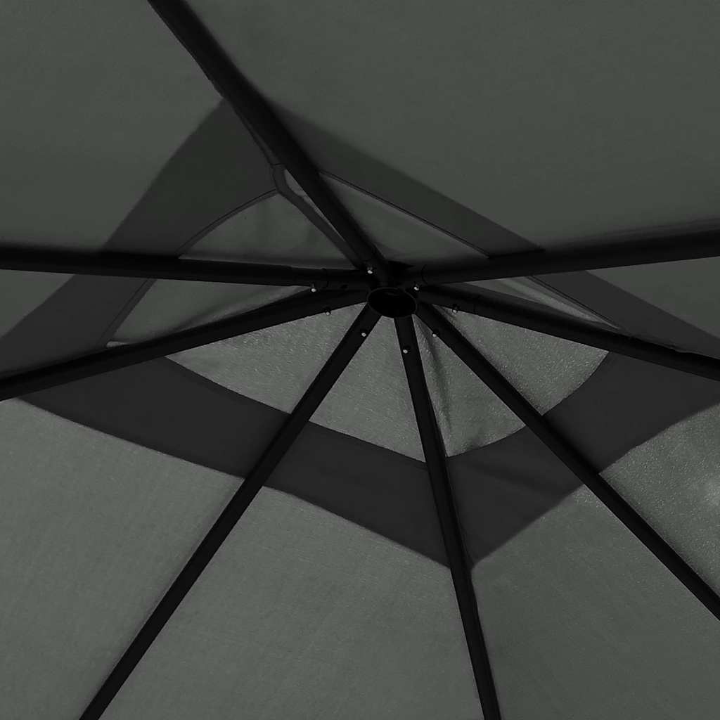 vidaXL Belvédère 3x3x2,6 m Anthracite 160 g/m²