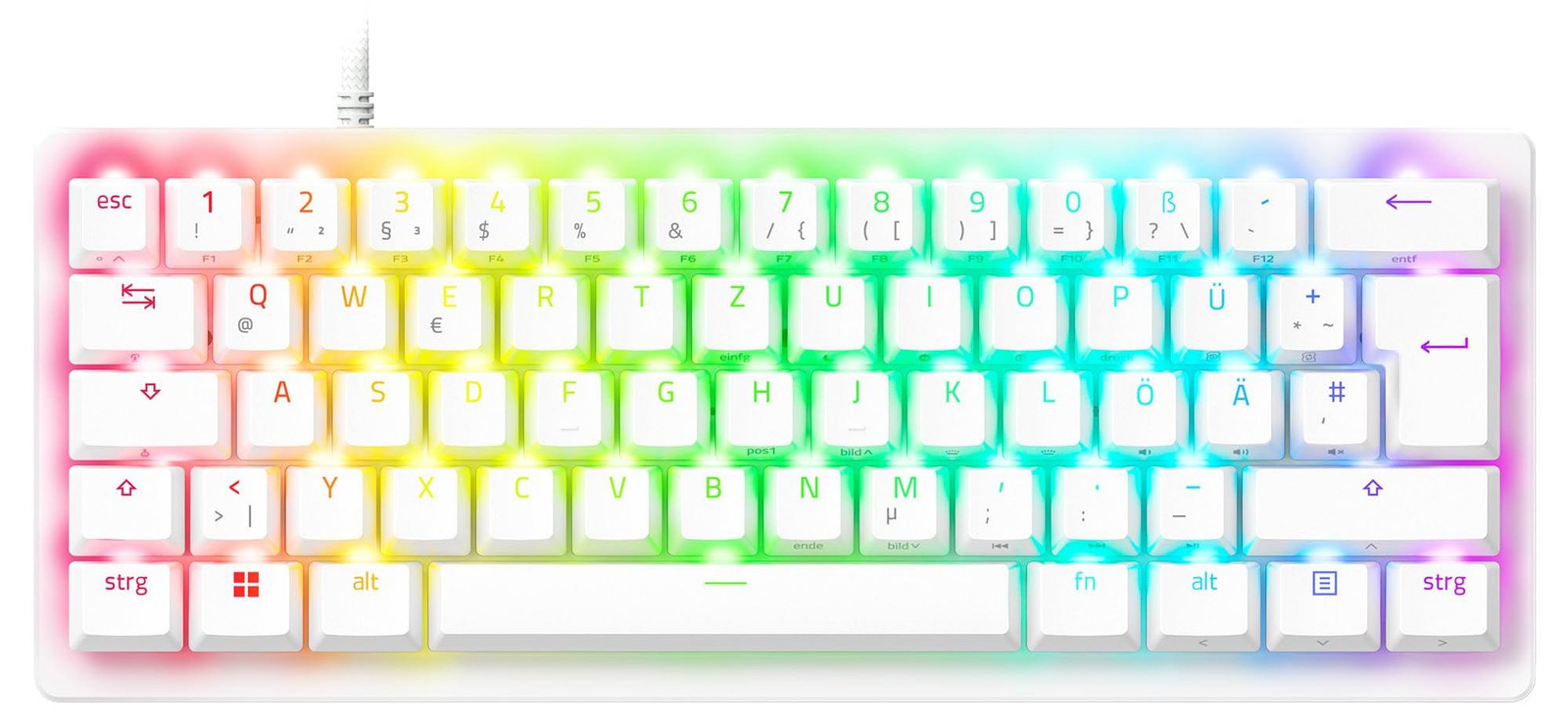 Razer Huntsman V3 Pro Mini Gaming Toetsenbord, Wit, QWERTY, Analog Optical Gen 2