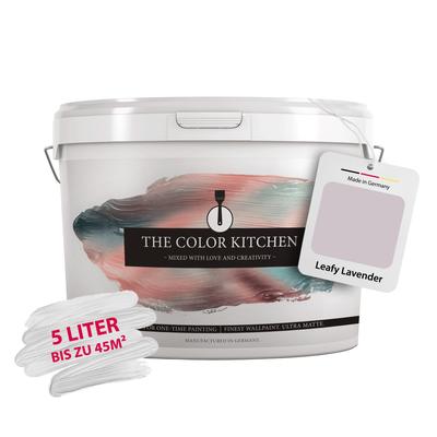 Wand- und Deckenfarbe A.S. CRÉATION "Seidenmatt Innenfarbe THE COLOR KITCHEN", lila (tck2004 leafy lavender), 5 l 5ml, Farben, für Wohnzimmer Schlafzimmer Flur Küche, versch. Lilatöne
