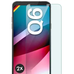 moex Klares Panzerglas für LG Q6 – passgenaue 9H Schutzfolie für zuverlässigen Displayschutz – ShockProtect Klar