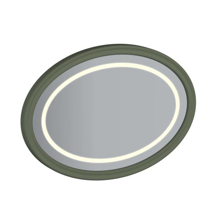 VitrA Valarte Flachspiegel 65828 1000x45x700mm, oval, LED-Beleuchtung, Korpus Vintage grün, lackiert