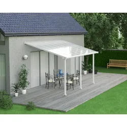 Palram - Canopia Olympia Terrassenüberdachung weiß B 425 x H 210/305 cm x T 295 cm
