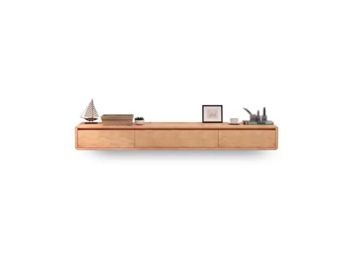 DFHS46JK Multimedia-Möbel Schwimmender TV-Ständer. Wandmontierte schwimmende Entertainment-Center-TV-Konsole für das Wohnzimmer(Natural,140x20x24cm)