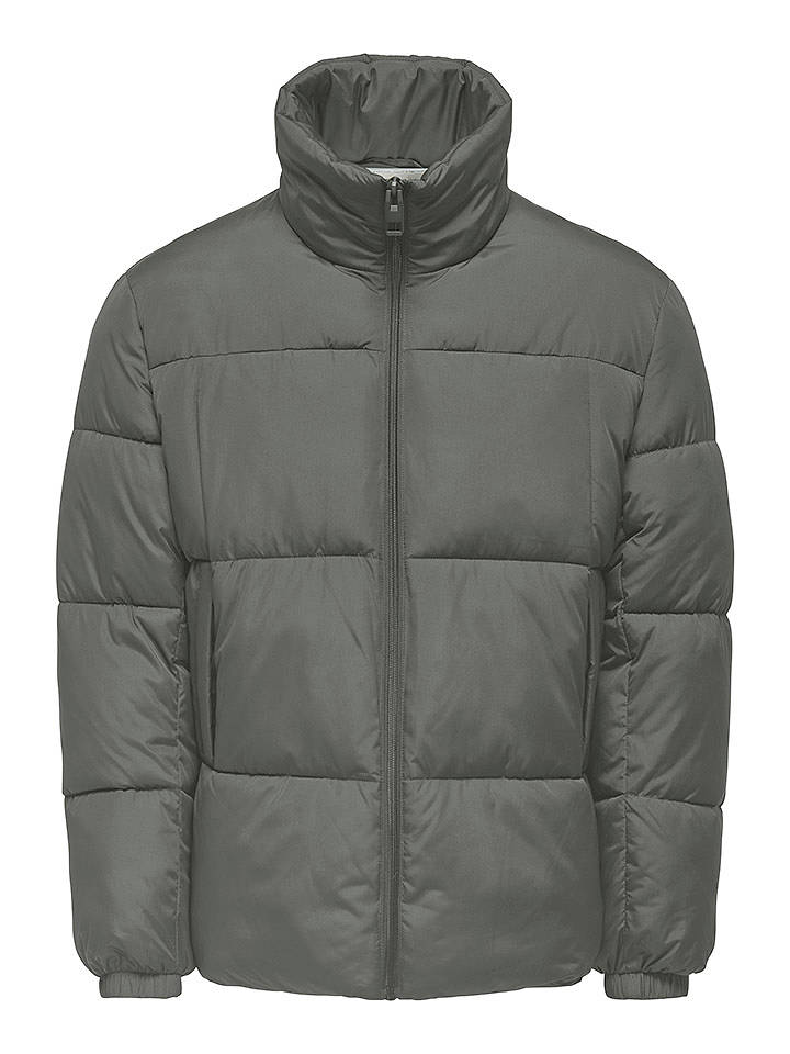 ONLY & SONS Winterjacke "David" in Dunkelgrün - XL